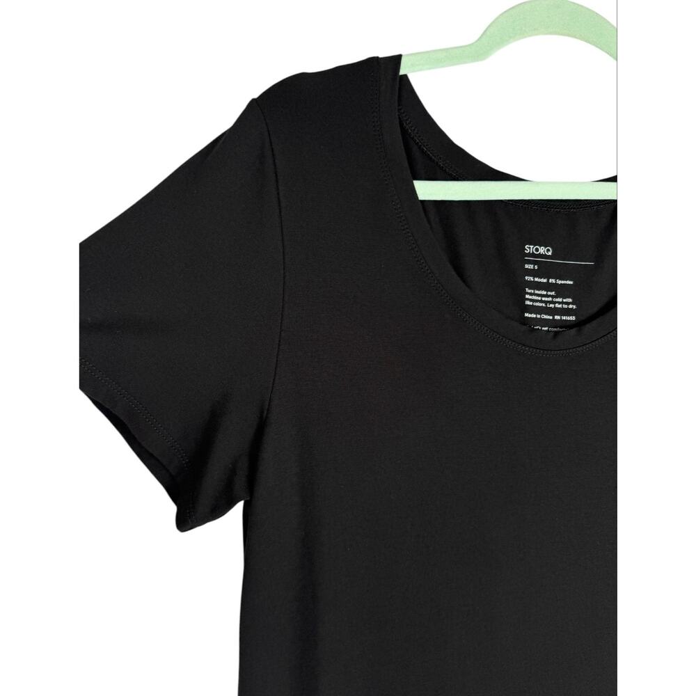 Storq On Repeat Short Sleeve T-Shirt Dress Black Maternity XL (Size 5) Modal - Picture 4 of 8